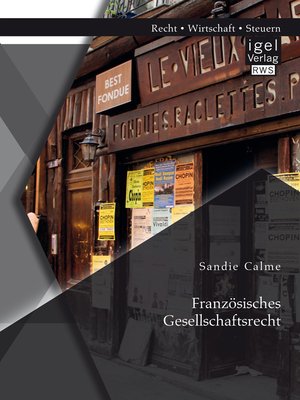 cover image of Französisches Gesellschaftsrecht